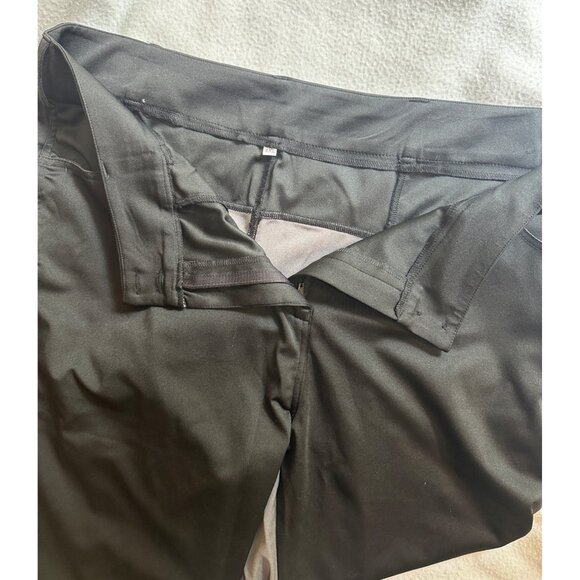 Durable Two-Tone Womans 4XL Yoga Pants Reinforced Knees Two-Button Closure Black - Picture 8 of 8